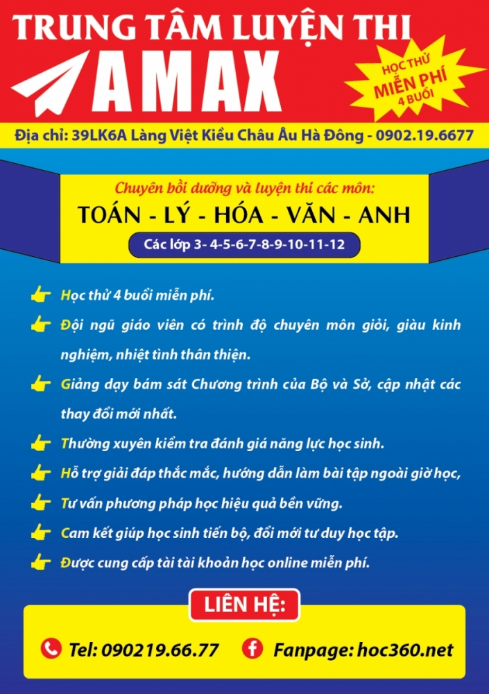 Mẫu tờ rơi gia sư